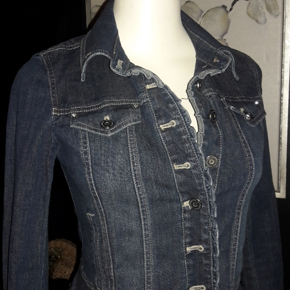 White House/Black Market Jean Jacket - Picture 3 of 8